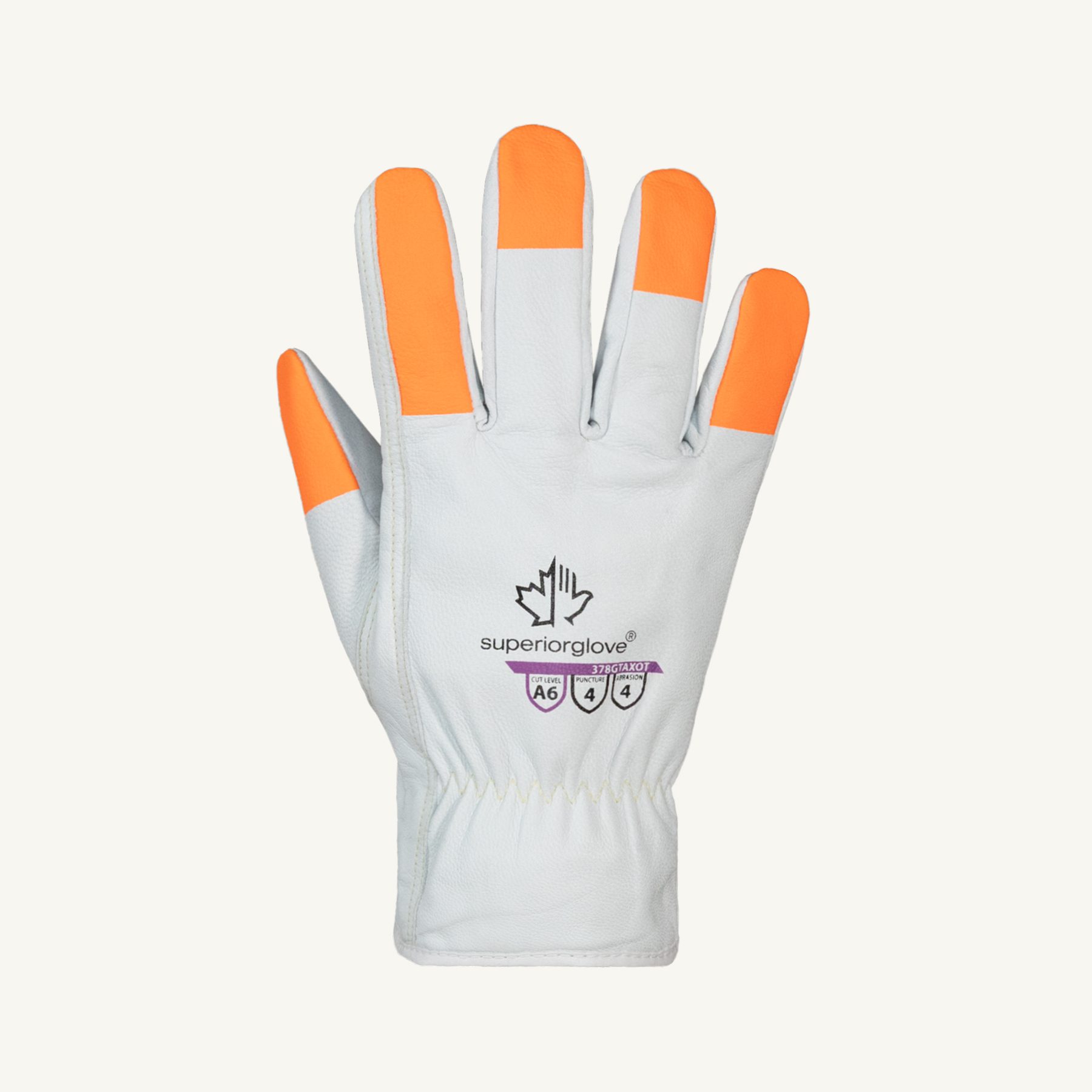 Superior Glove® Endura® 378GTAXOT A6 Leather Driver Gloves w/ Hi-Viz Fingertips